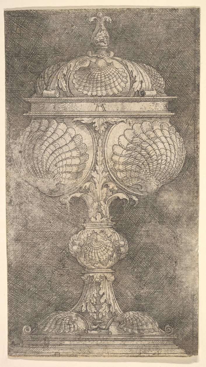 Gedekte bokaal met schelpen door Albrecht Altdorfer