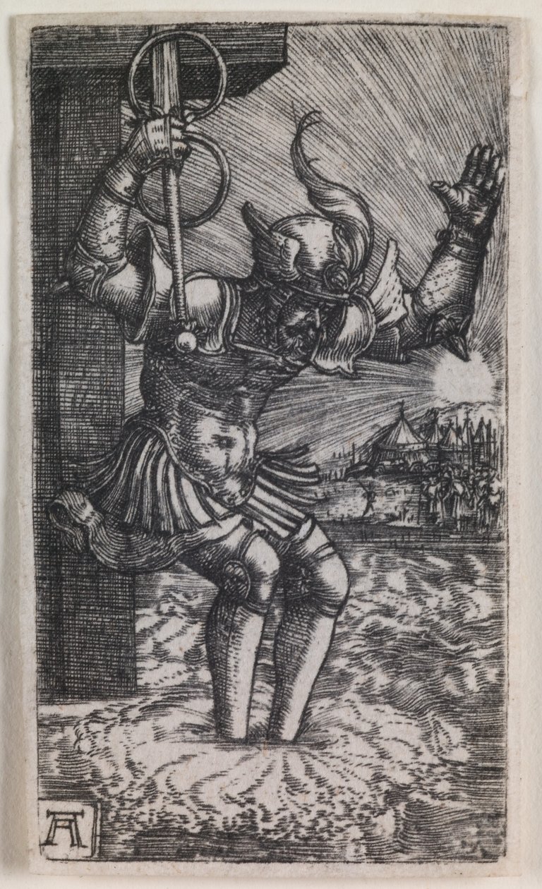 Horatius Cocles springt in de Tiber | Albrecht Altdorfer