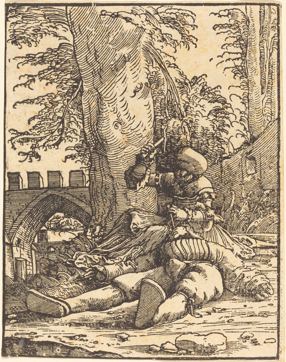 Jael en Sisera door Albrecht Altdorfer