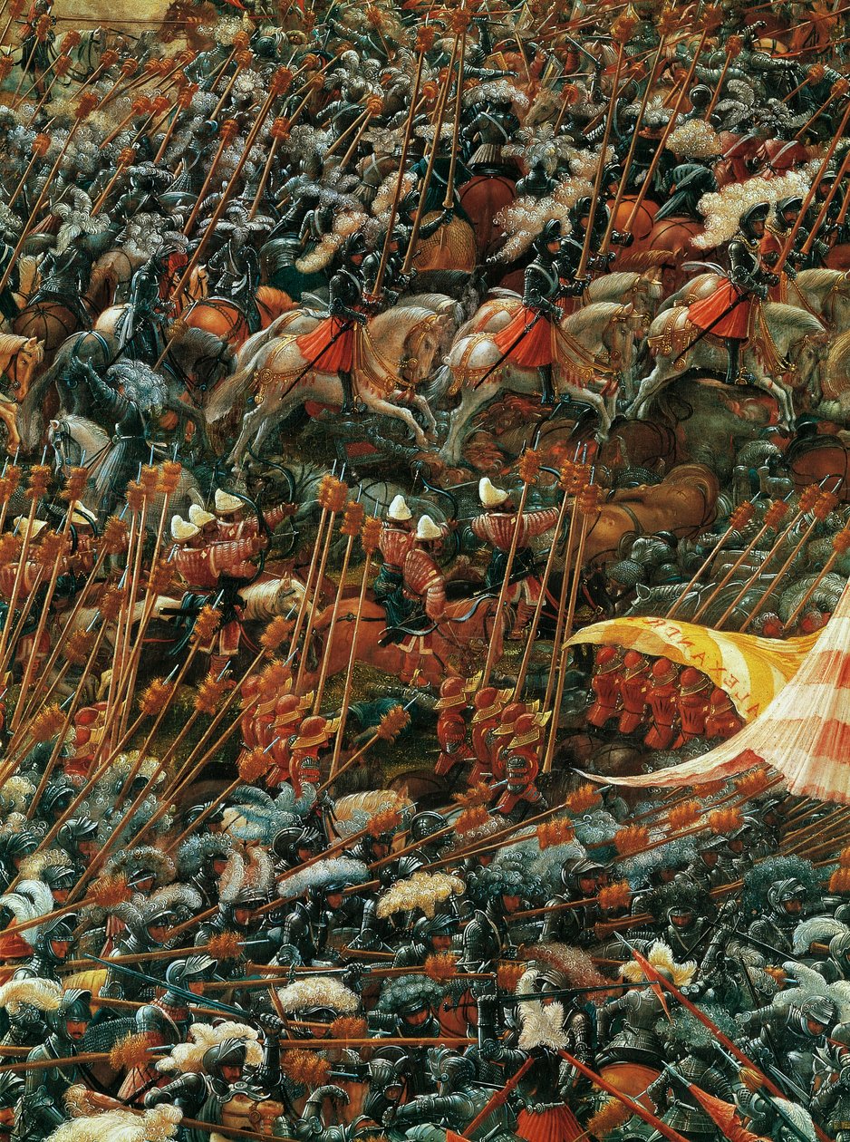 Tegenovergestelde legers (detail) door Albrecht Altdorfer