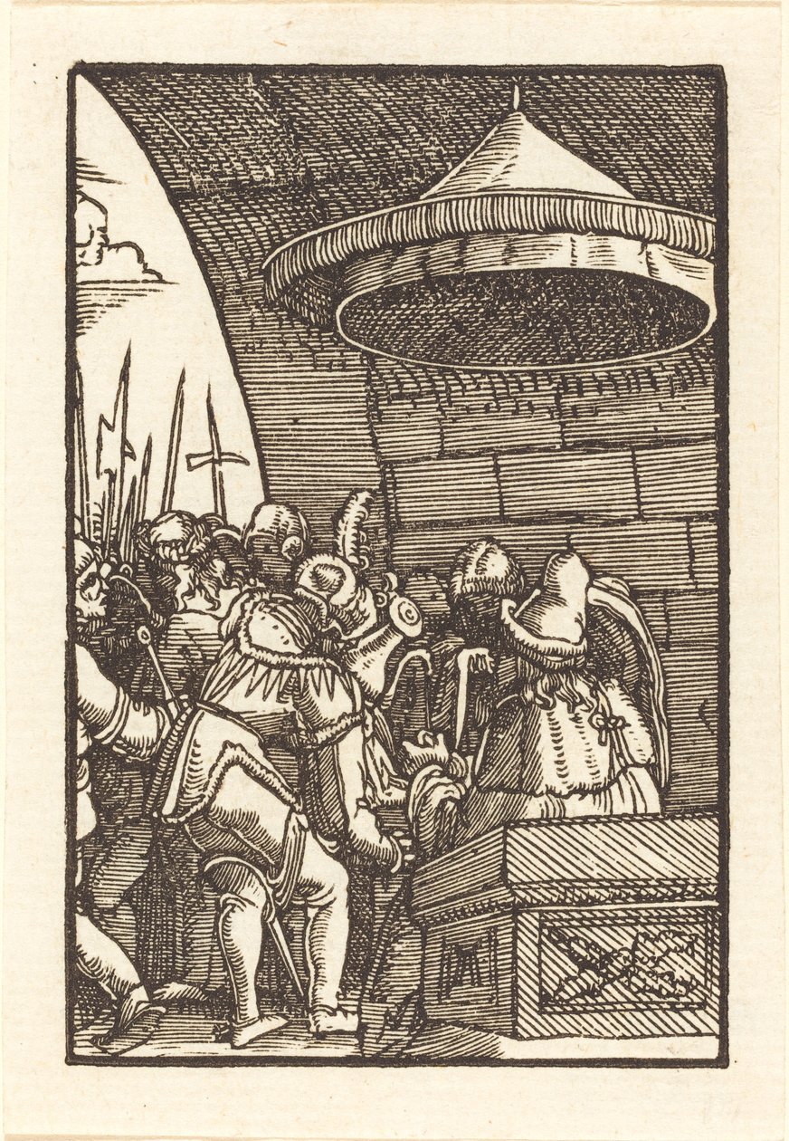 Pilatus wast zijn handen door Albrecht Altdorfer