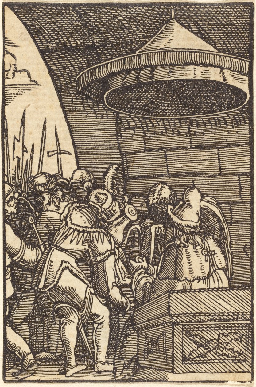 Pilatus wast zijn handen door Albrecht Altdorfer