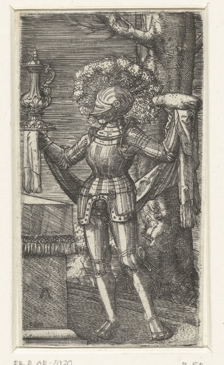 Ridder met wijn en brood door Albrecht Altdorfer