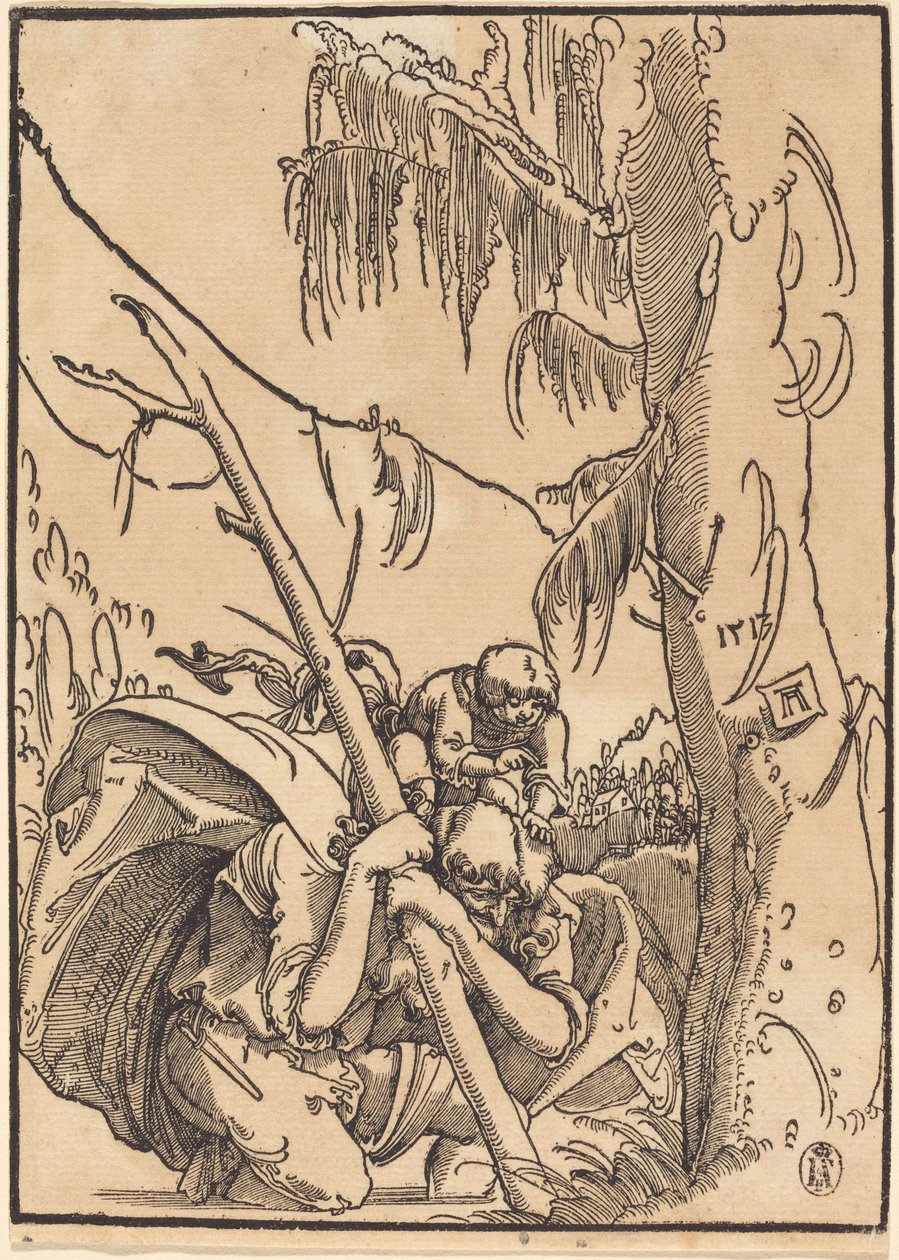Sint-Christoffel door Albrecht Altdorfer