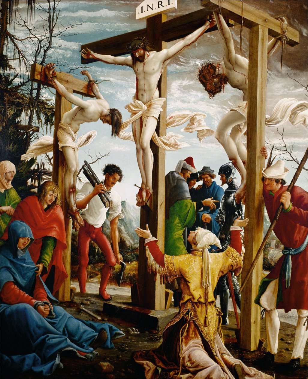 Sebastiaans altaar, rechter binnenvleugel, Kruisiging door Albrecht Altdorfer