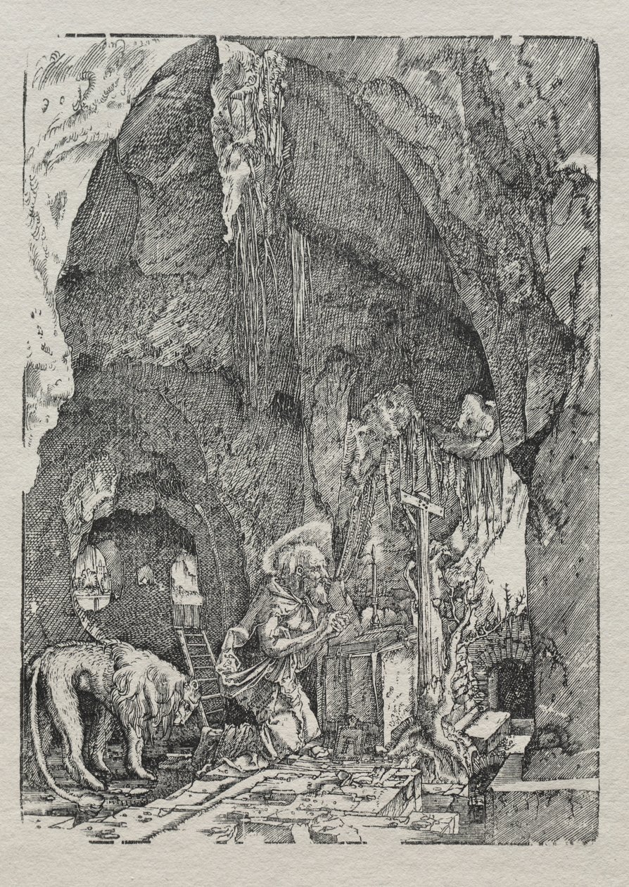 St. Hiëronymus in de Grot, ca. 1513-15 door Albrecht Altdorfer