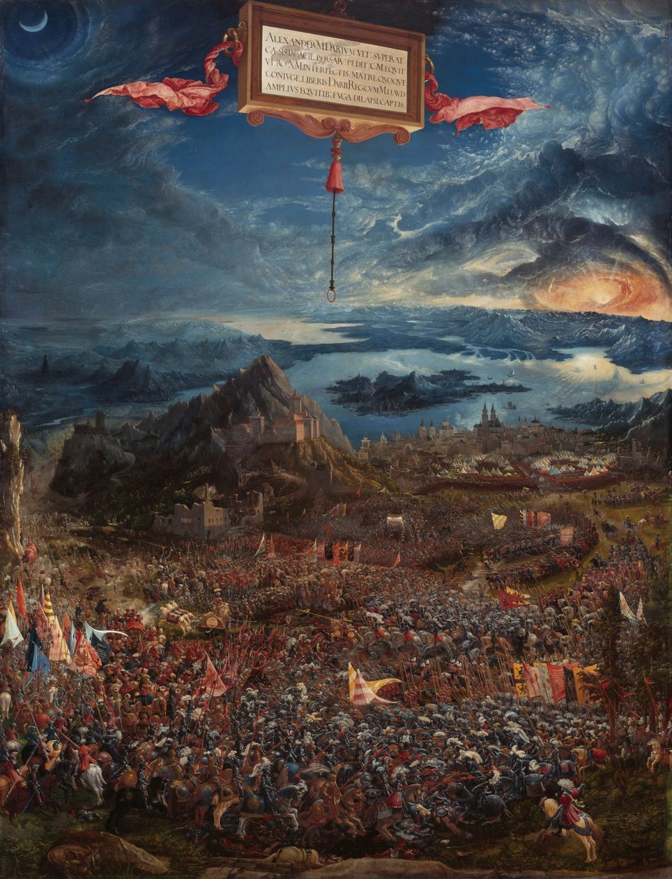 De Slag bij Issus onder leiding van Alexander door Albrecht Altdorfer