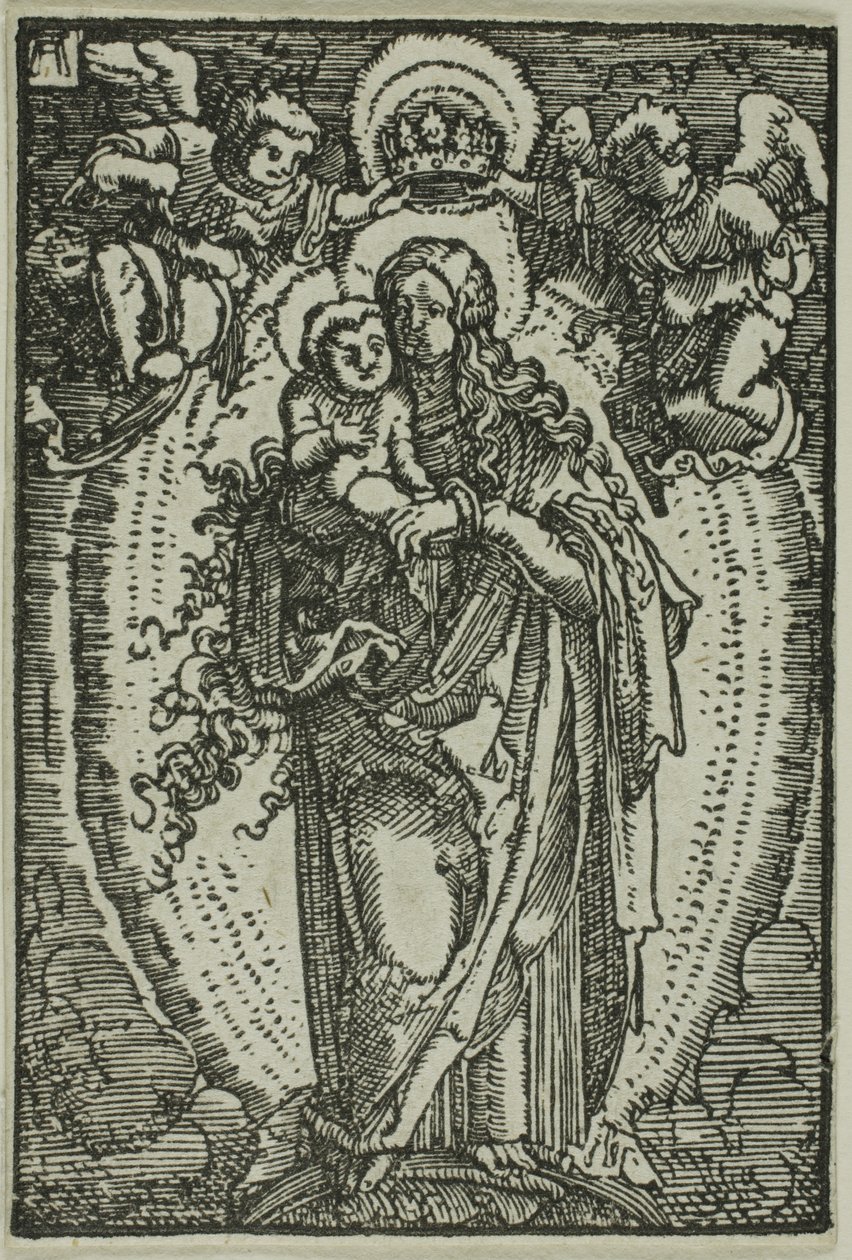 De Kroning van de Maagd, uit De Val en Verlossing van de Mens door Albrecht Altdorfer