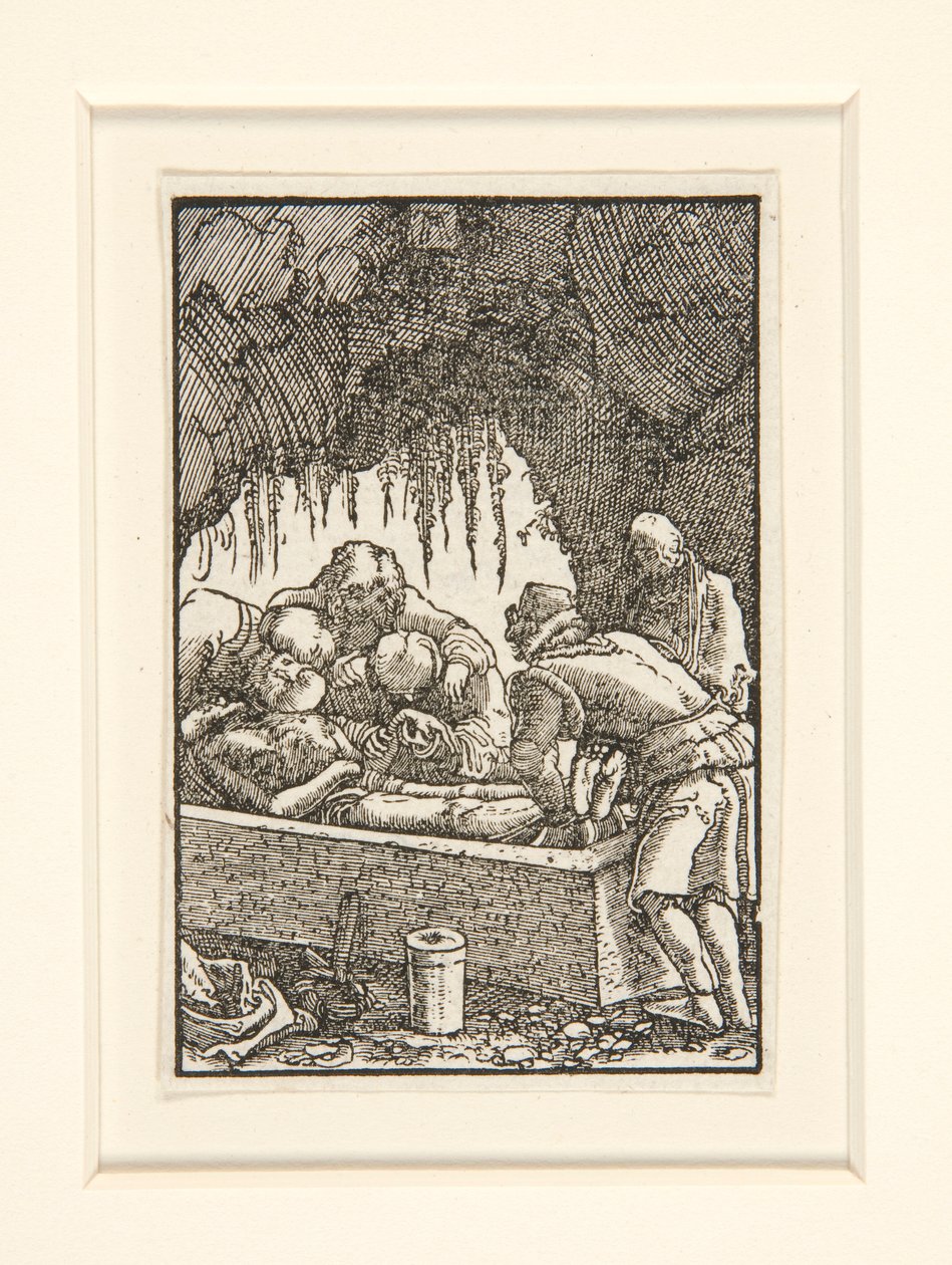 De graflegging van Christus, uit de serie De val en verlossing van de mens door Albrecht Altdorfer