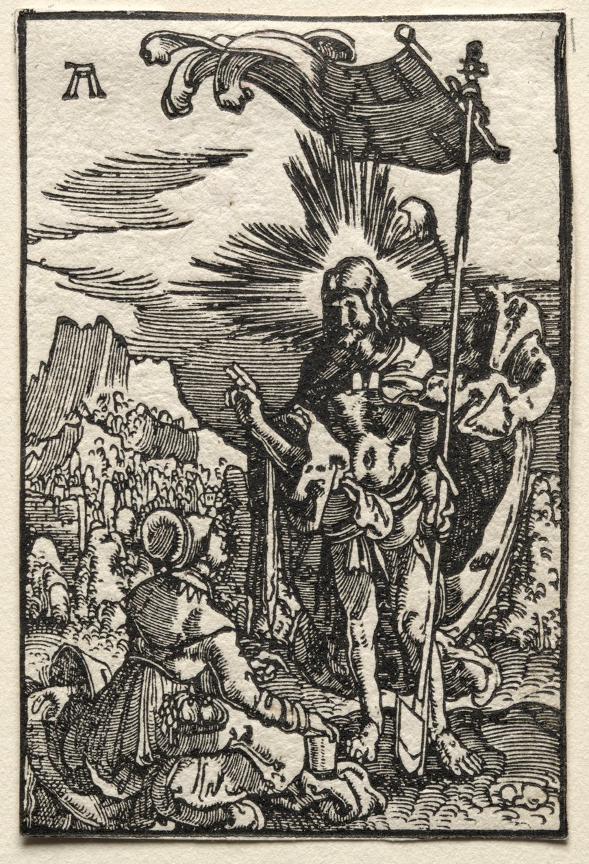 De val en verlossing van de mens: Christus verschijnt aan St. Maria Magdalena, c. 1515 door Albrecht Altdorfer