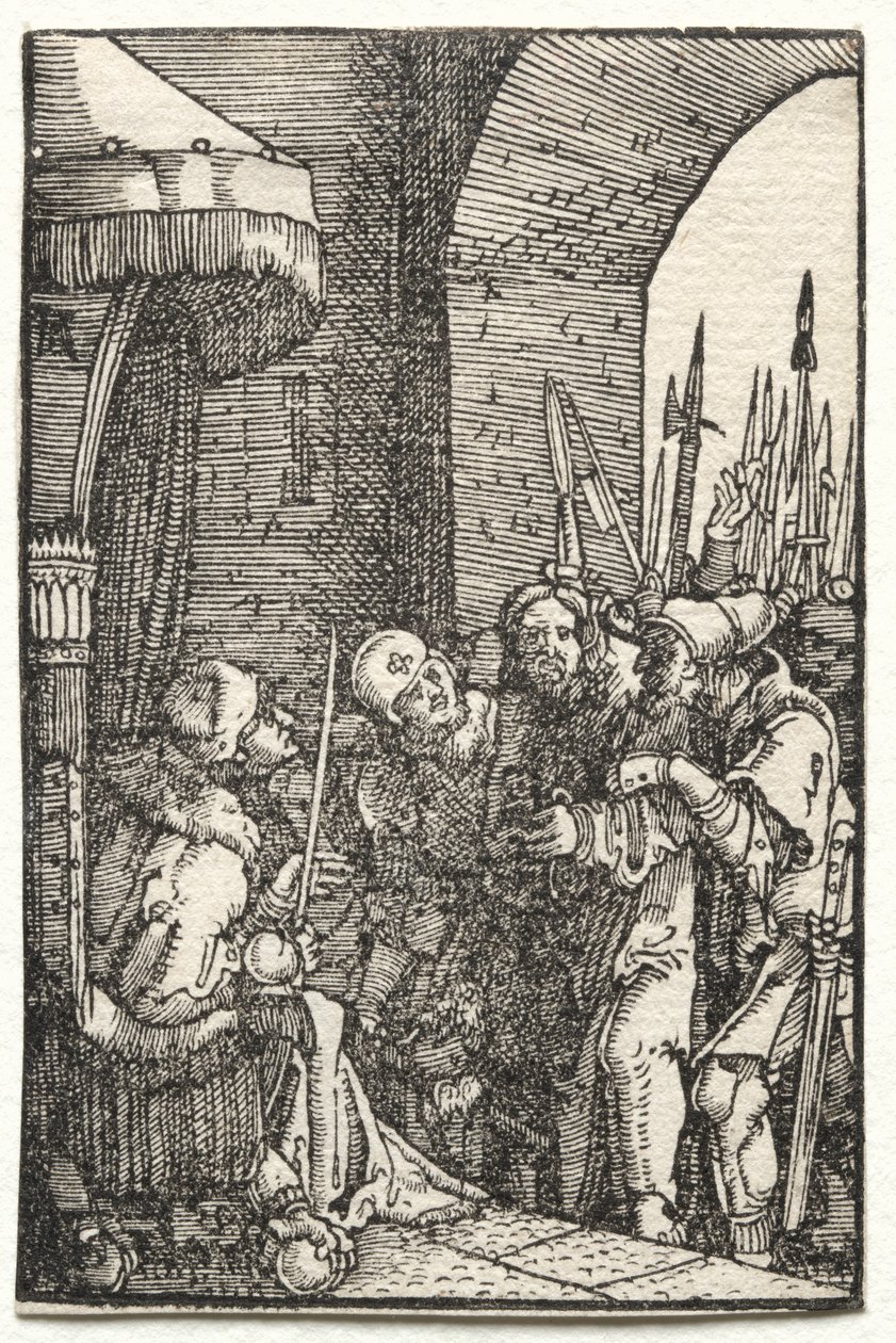 De val en verlossing van de mens: Christus voor Pilatus, ca. 1515 door Albrecht Altdorfer