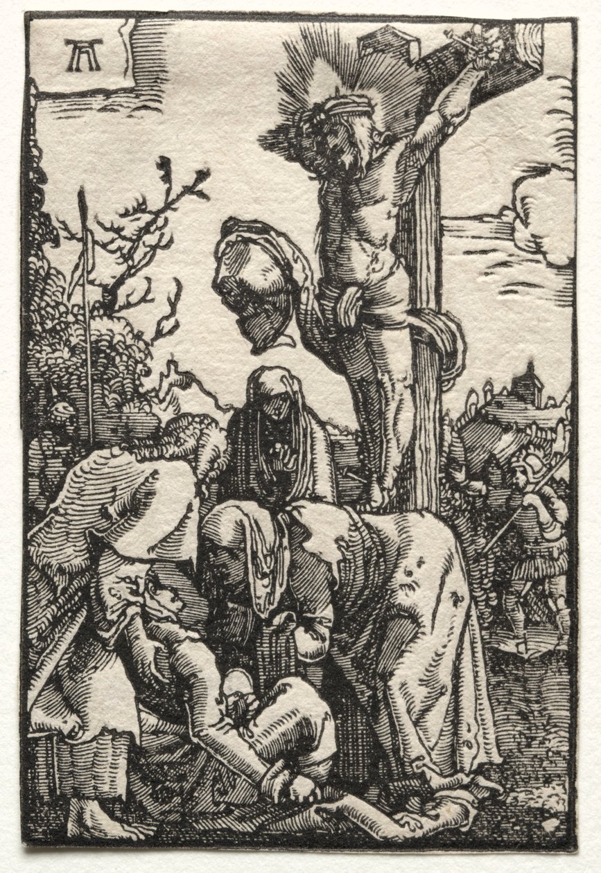 De val en verlossing van de mens: Christus aan het kruis, ca. 1515 door Albrecht Altdorfer