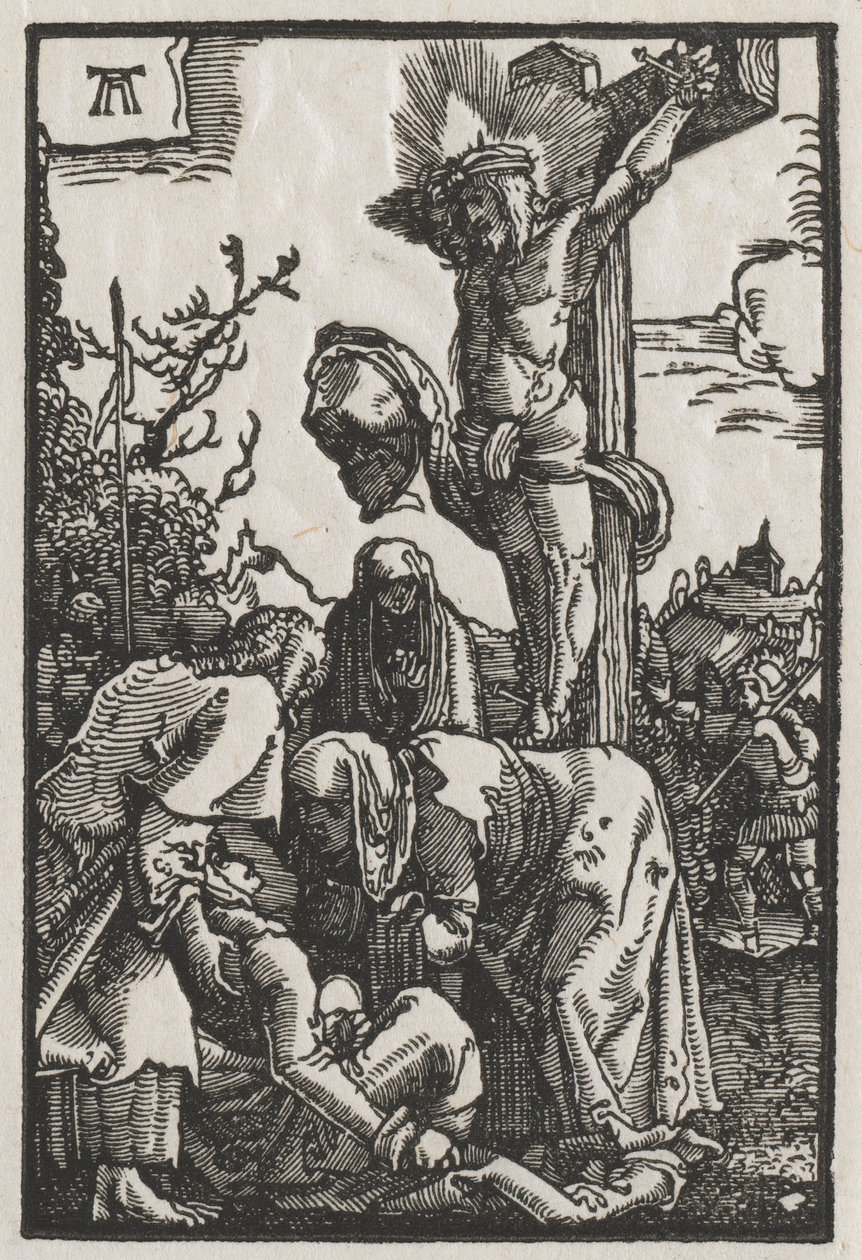 De val en verlossing van de mens: Christus aan het kruis, ca. 1515 door Albrecht Altdorfer