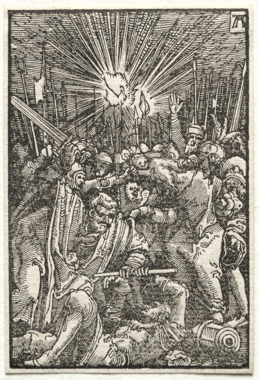 De Val en Verlossing van de Mens: Christus gevangen genomen door Albrecht Altdorfer
