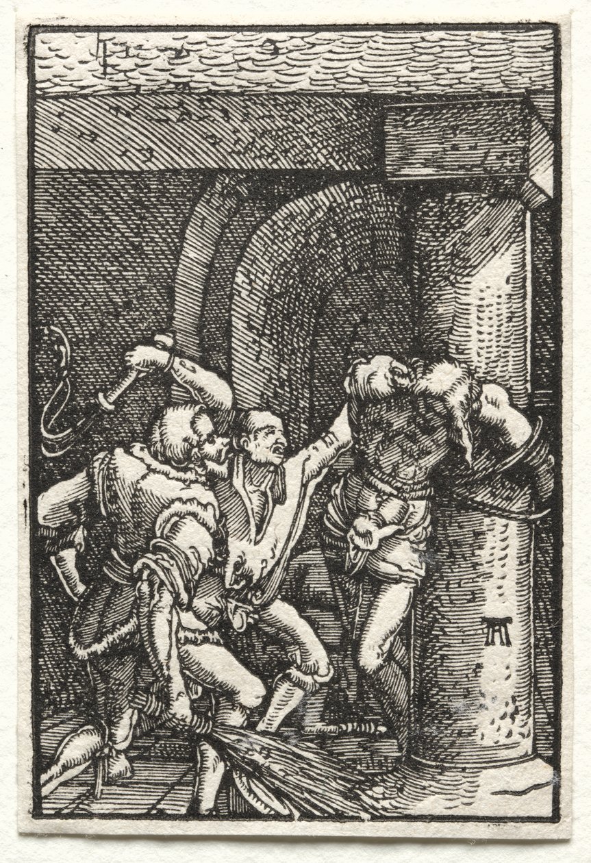 De val en verlossing van de mens: Geseling van Christus door Albrecht Altdorfer
