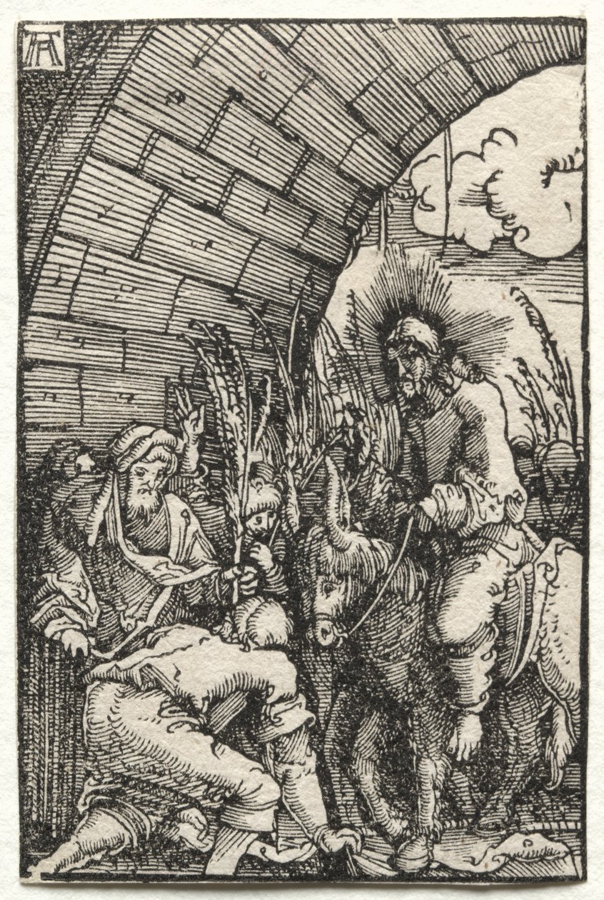 De val en verlossing van de mens: De intocht in Jeruzalem door Albrecht Altdorfer
