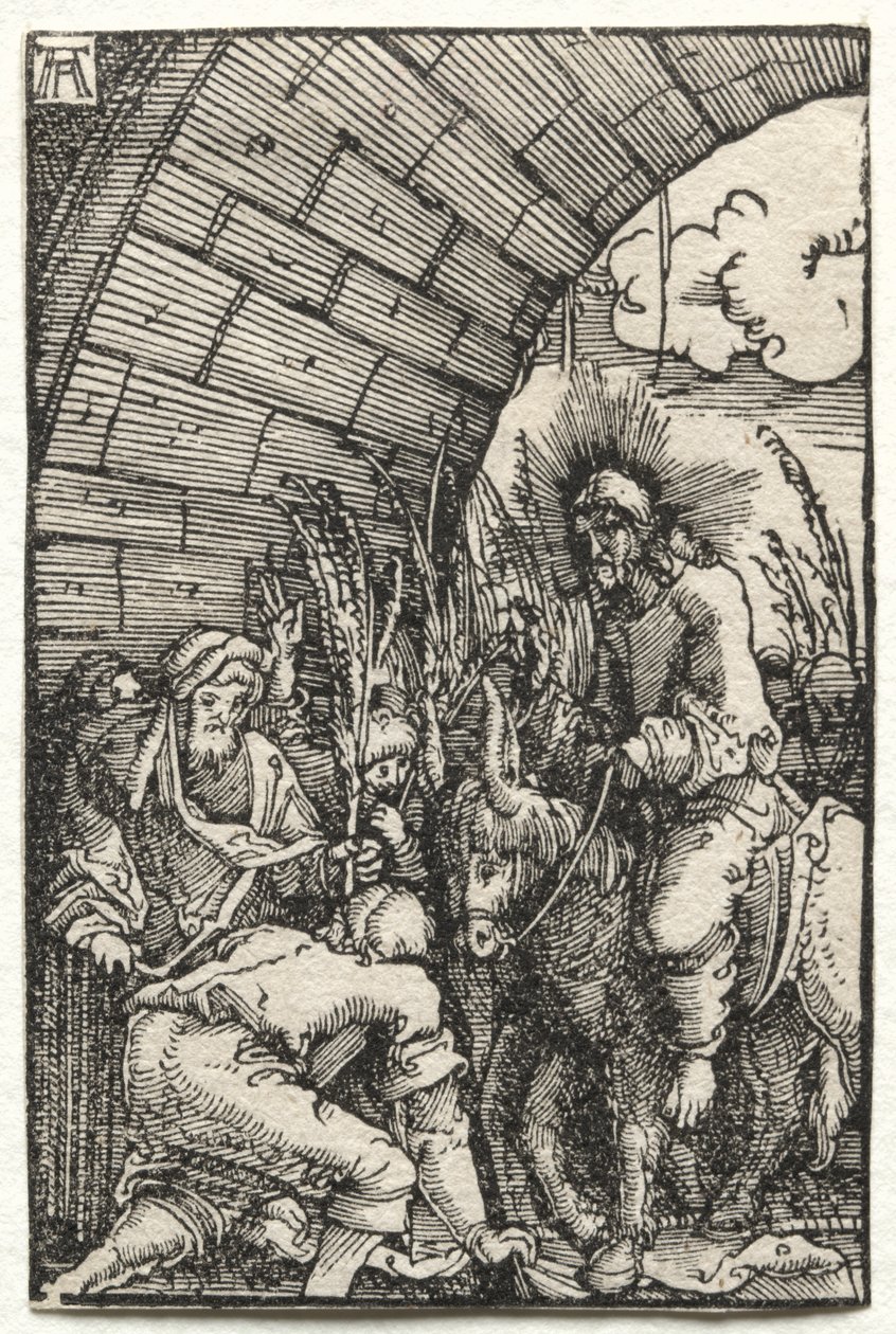 De val en verlossing van de mens: De intocht in Jeruzalem, ca. 1515 door Albrecht Altdorfer