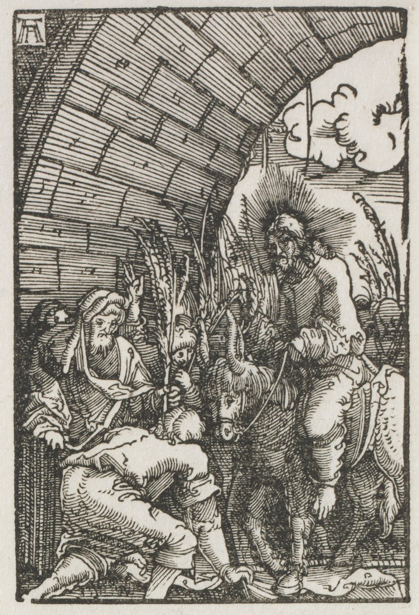 De Val en Verlossing van de Mens: De Intocht in Jeruzalem, ca. 1515 door Albrecht Altdorfer