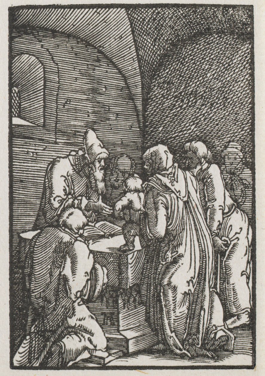 De Val en Verlossing van de Mens: De Presentatie van Christus in de Tempel door Albrecht Altdorfer