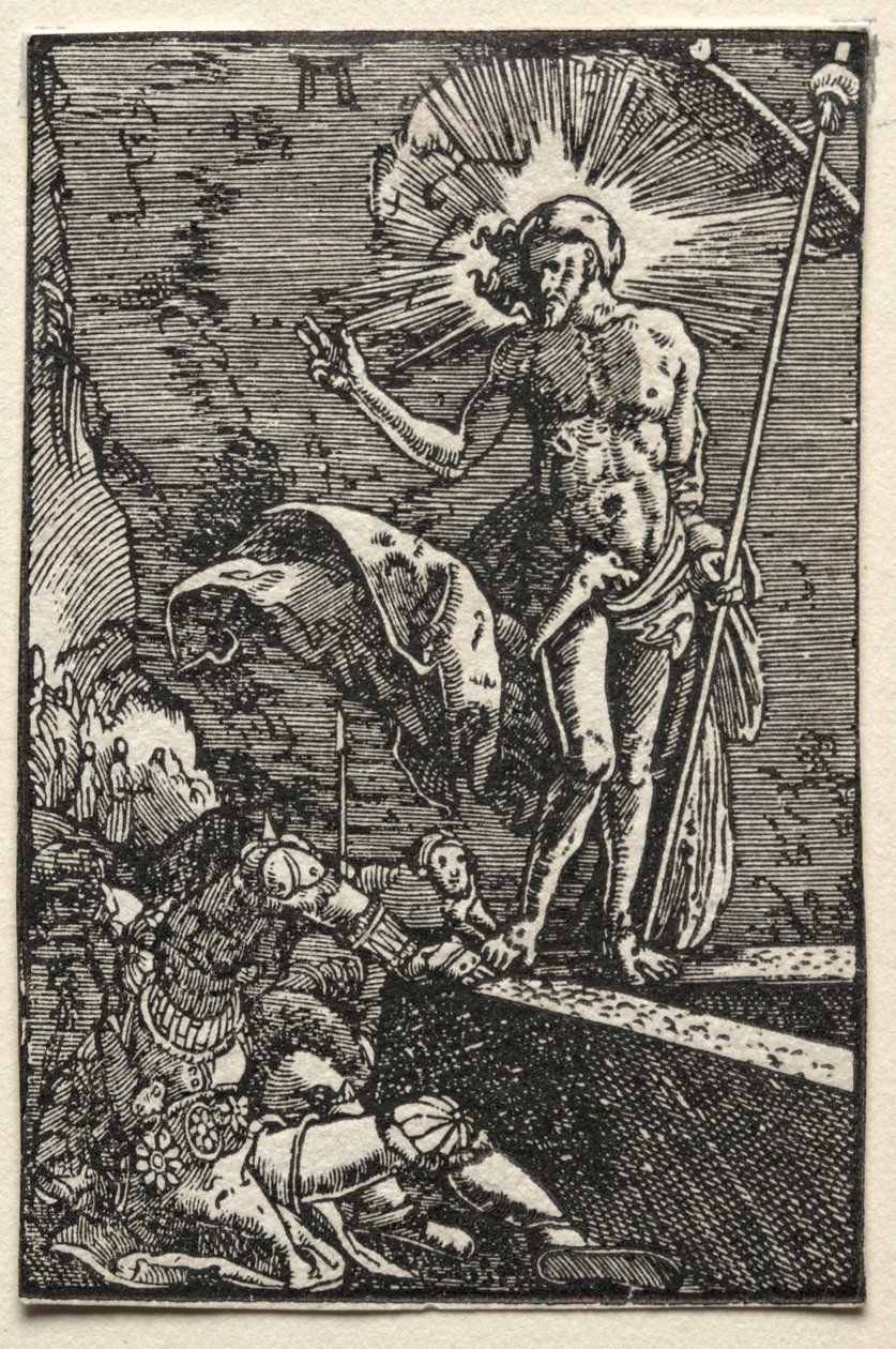 De Val en Verlossing van de Mens: De Opstanding door Albrecht Altdorfer