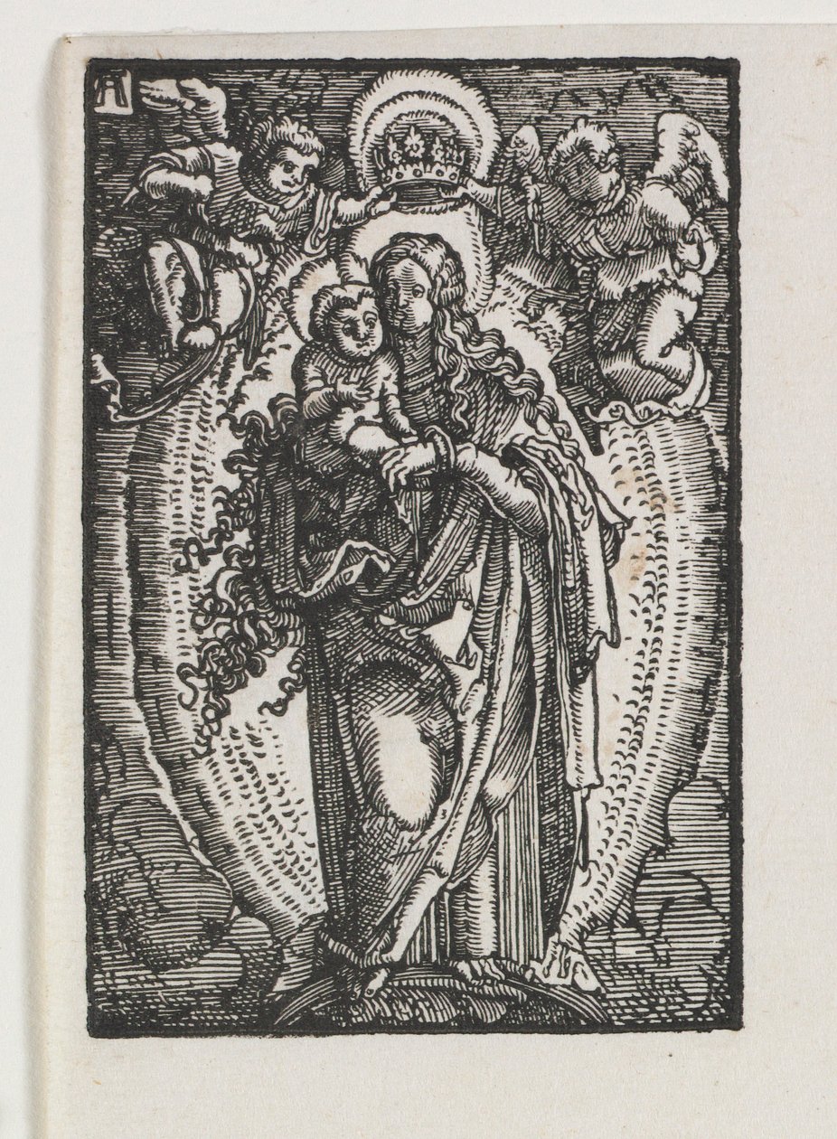 De Val en Verlossing van de Mens: De Maagd als Koningin van de Hemel, ca. 1513 door Albrecht Altdorfer