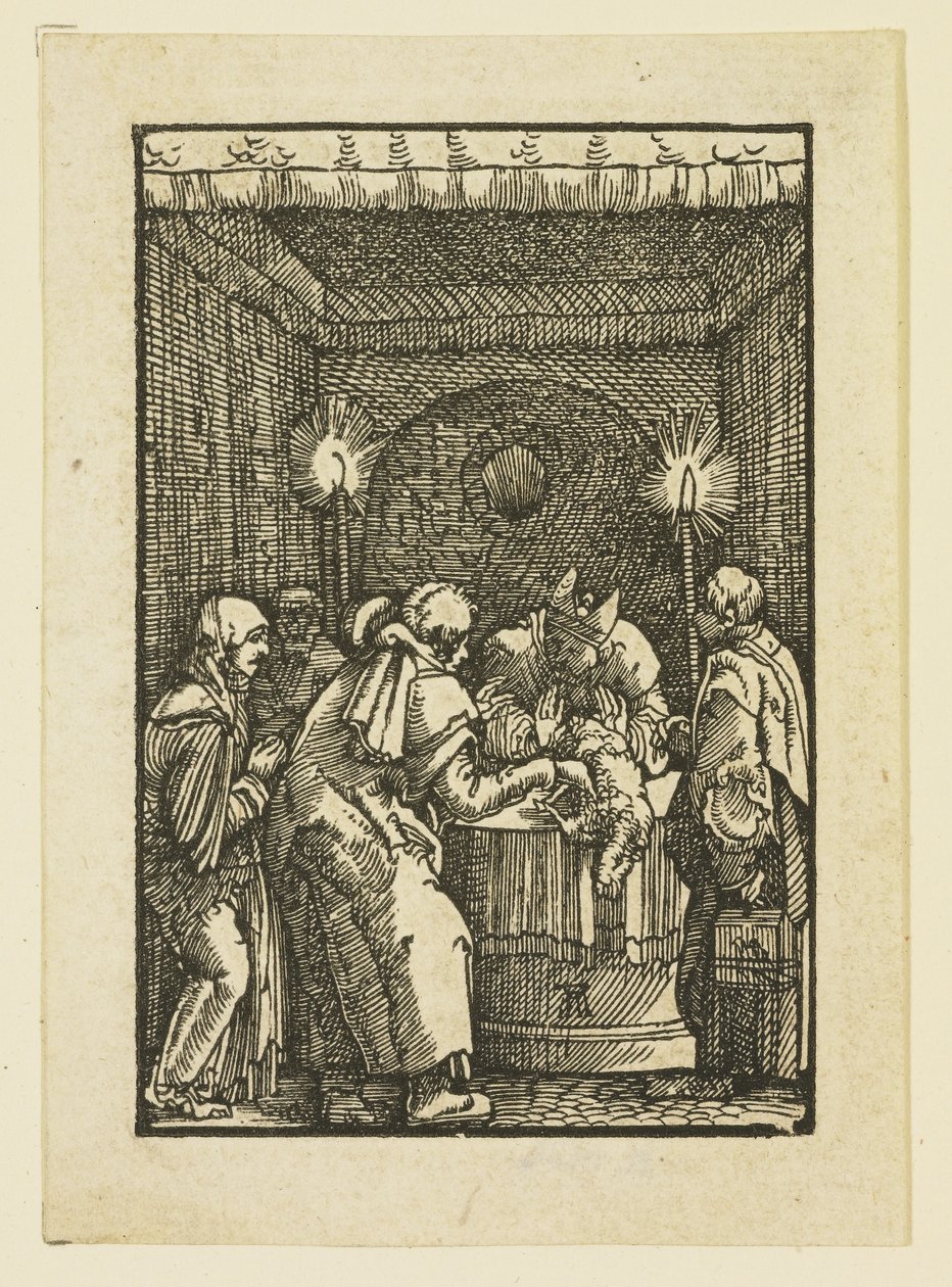 De hogepriester weigert het offer van Joachim door Albrecht Altdorfer