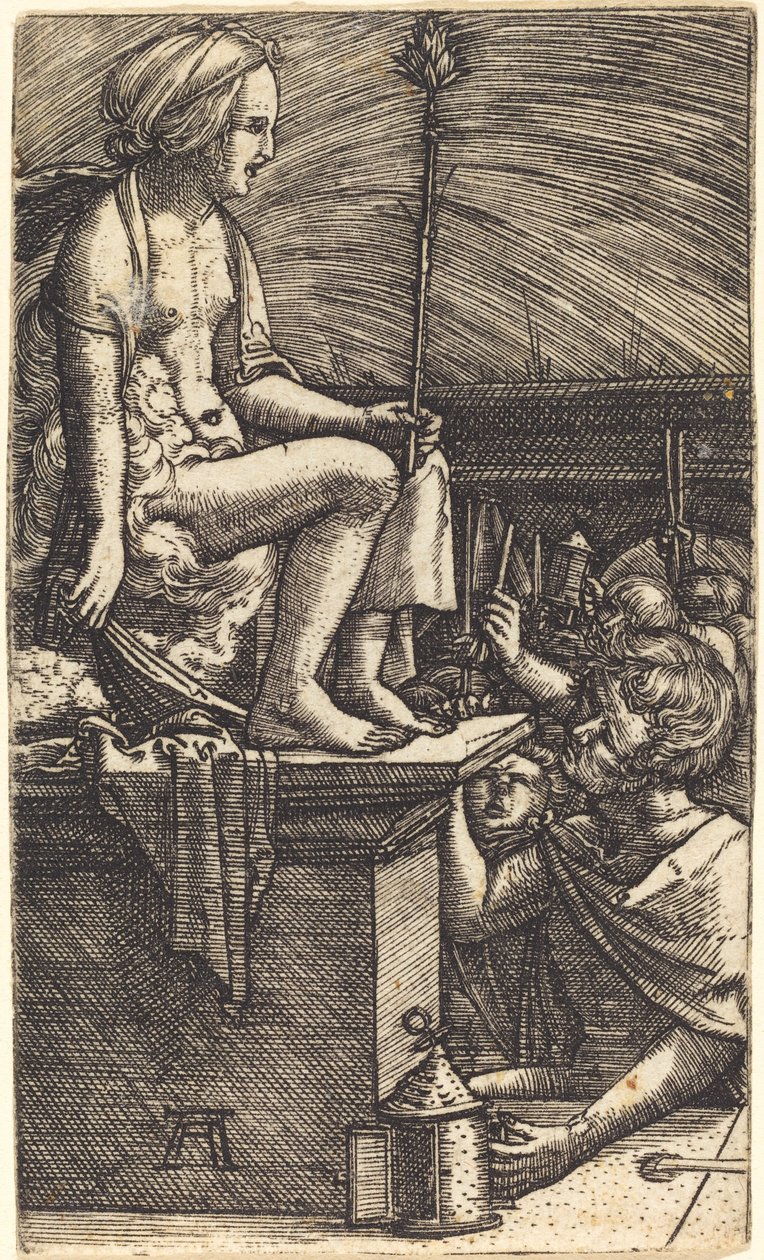 De Romeinse Courtisane (De Wraak van de Tovenaar Virgil) door Albrecht Altdorfer