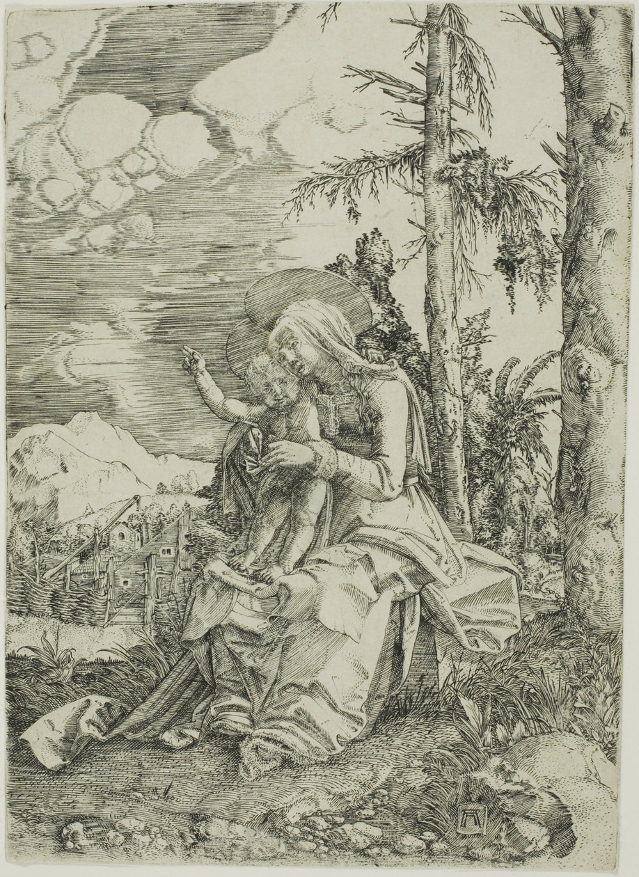 De Maagd met het Zegenende Kind in een Landschap door Albrecht Altdorfer