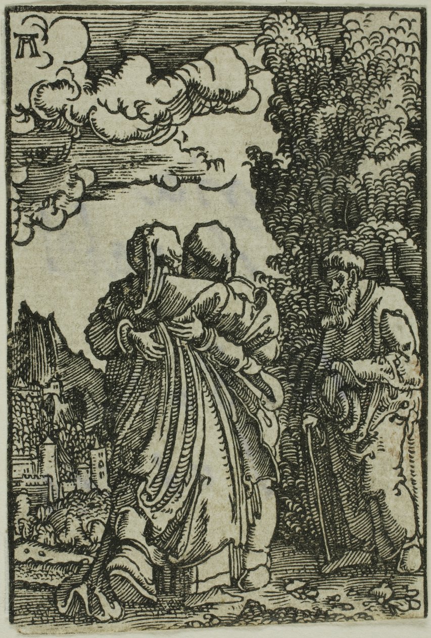 De Visitatie, uit De Val en Verlossing van de Mens door Albrecht Altdorfer