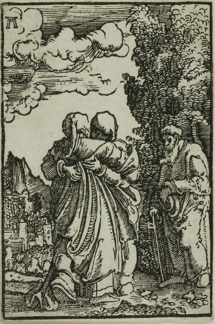 De Visitatie, uit De Val en Verlossing van de Mens door Albrecht Altdorfer