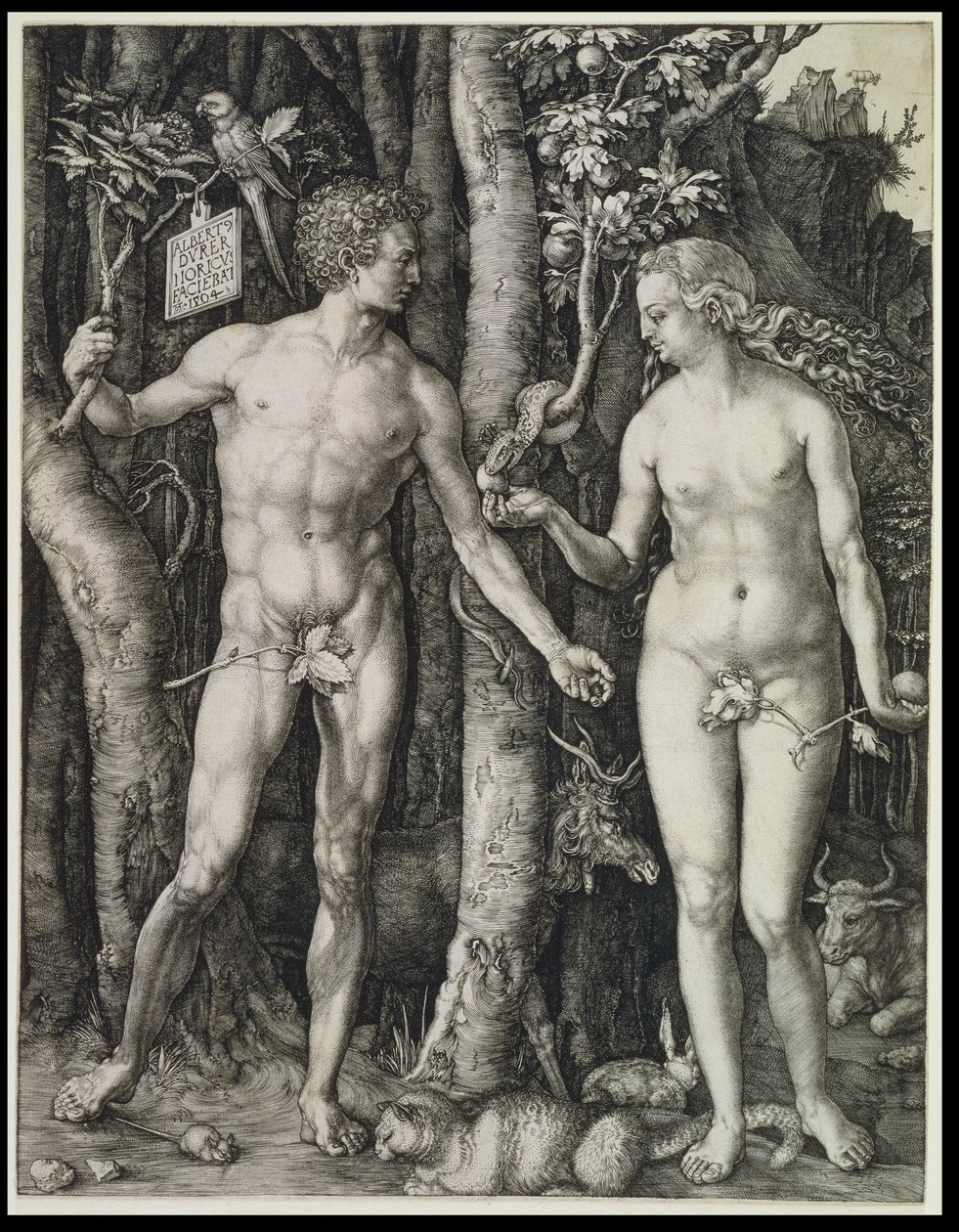 Adam en Eva (De zondeval) door Albrecht Dürer