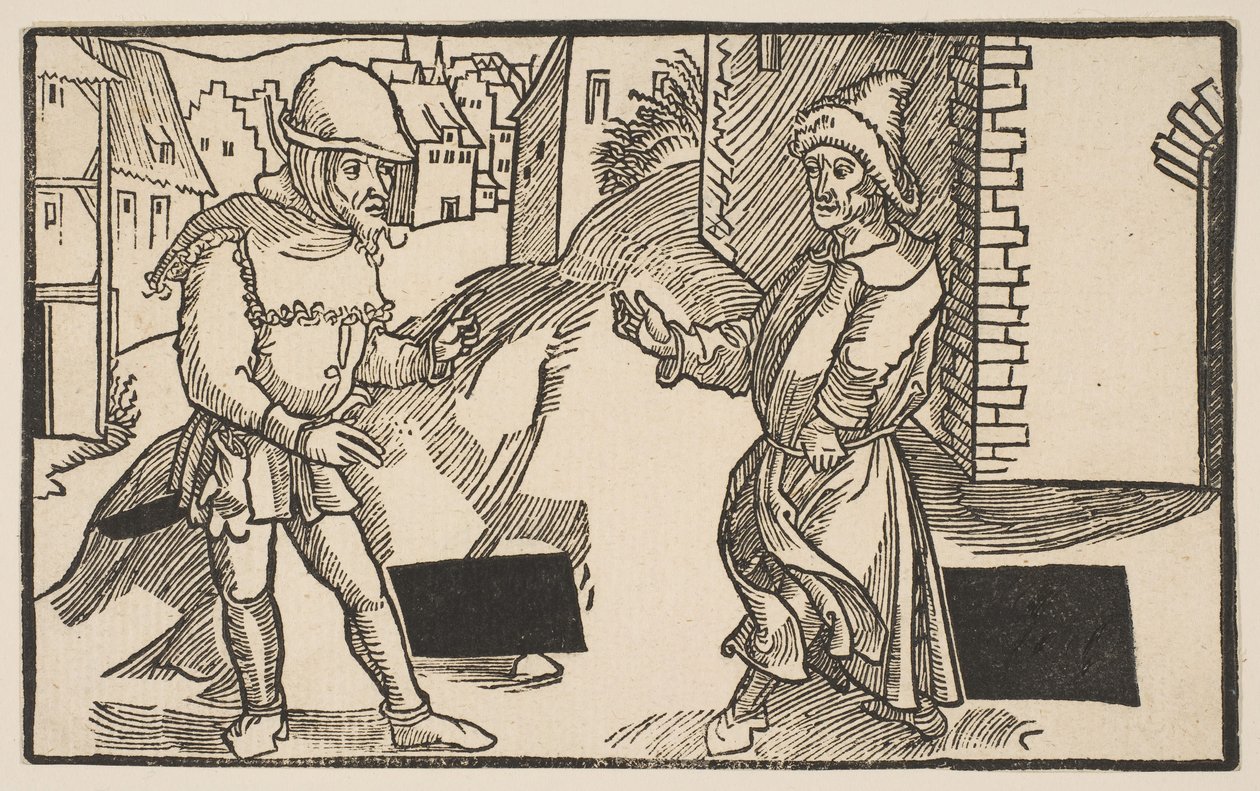 Adelphi, uit De Comedie van Terence, 19e-eeuwse herdruk door Albrecht Dürer