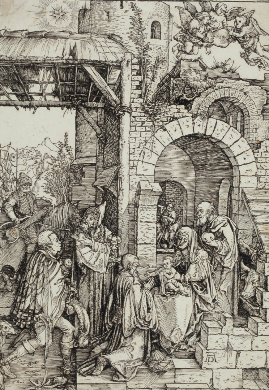 De aanbidding van de drie koningen door Albrecht Dürer