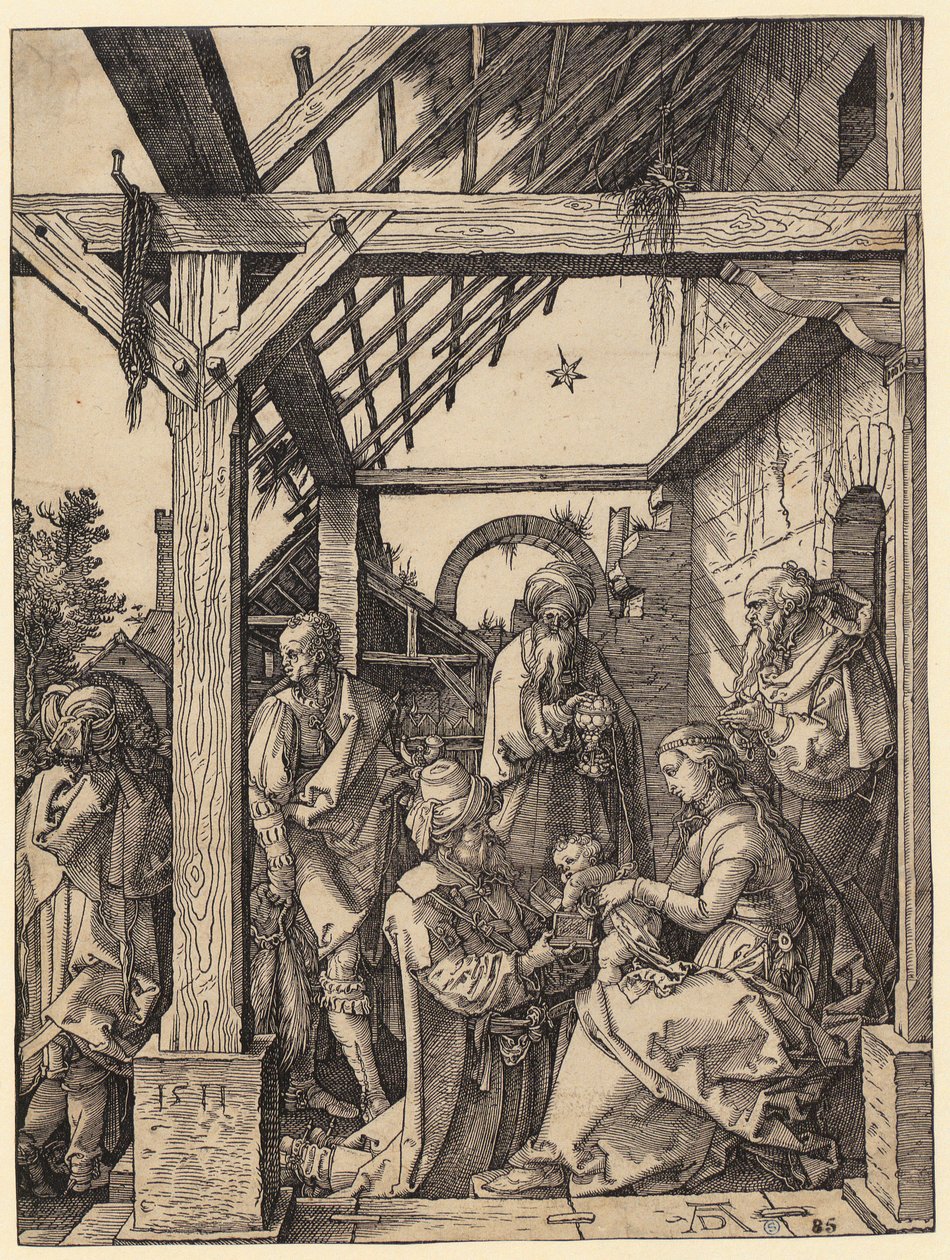 De aanbidding van de koningen door Albrecht Dürer