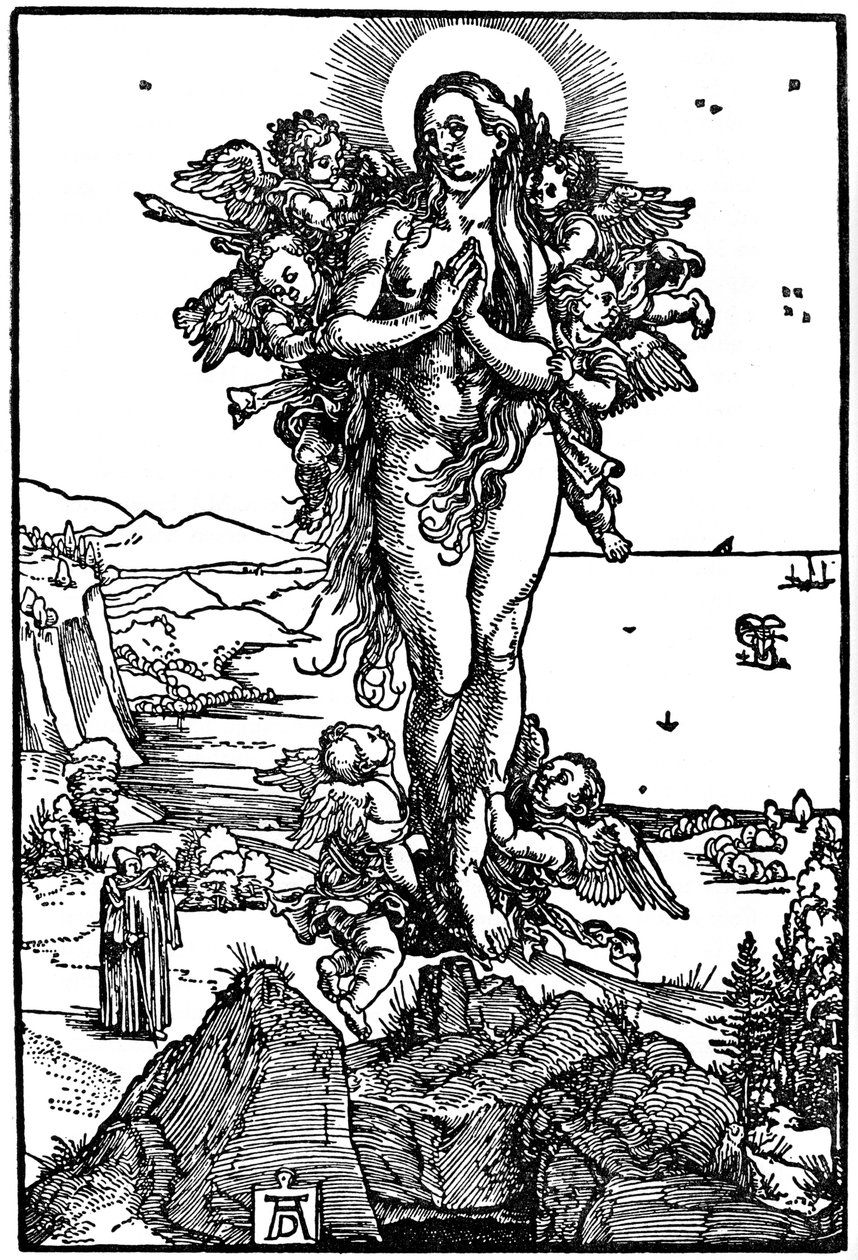 Hemelvaart van Maria Magdalena, 1507-1510 door Albrecht Dürer
