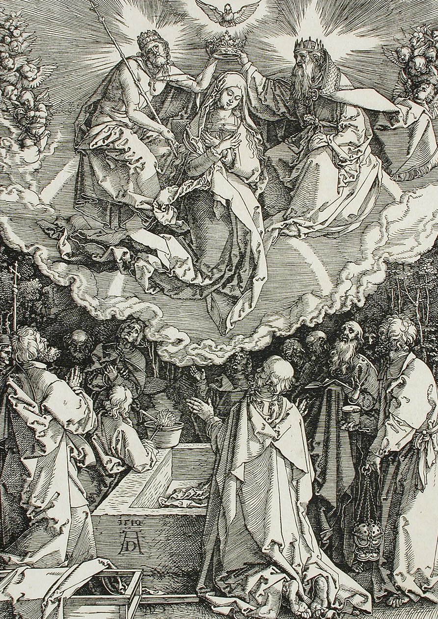 Tenhemelopneming en kroning van de Maagd door Albrecht Dürer