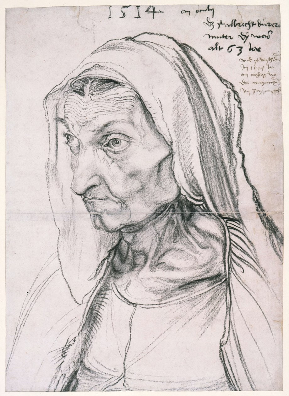 Barbara Dürer, geboren Holper / Barbara Dürer, de moeder van de kunstenaar door Albrecht Dürer