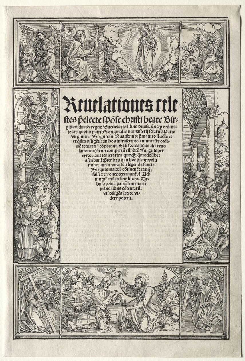 Rand - met de doop van Christus door Albrecht Dürer