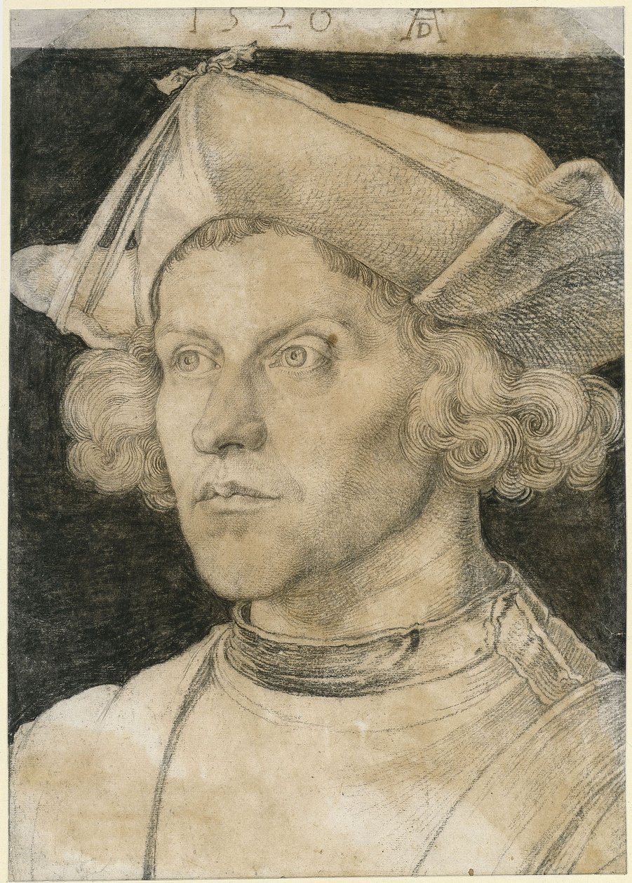 Borstbeeld van een jonge man door Albrecht Dürer