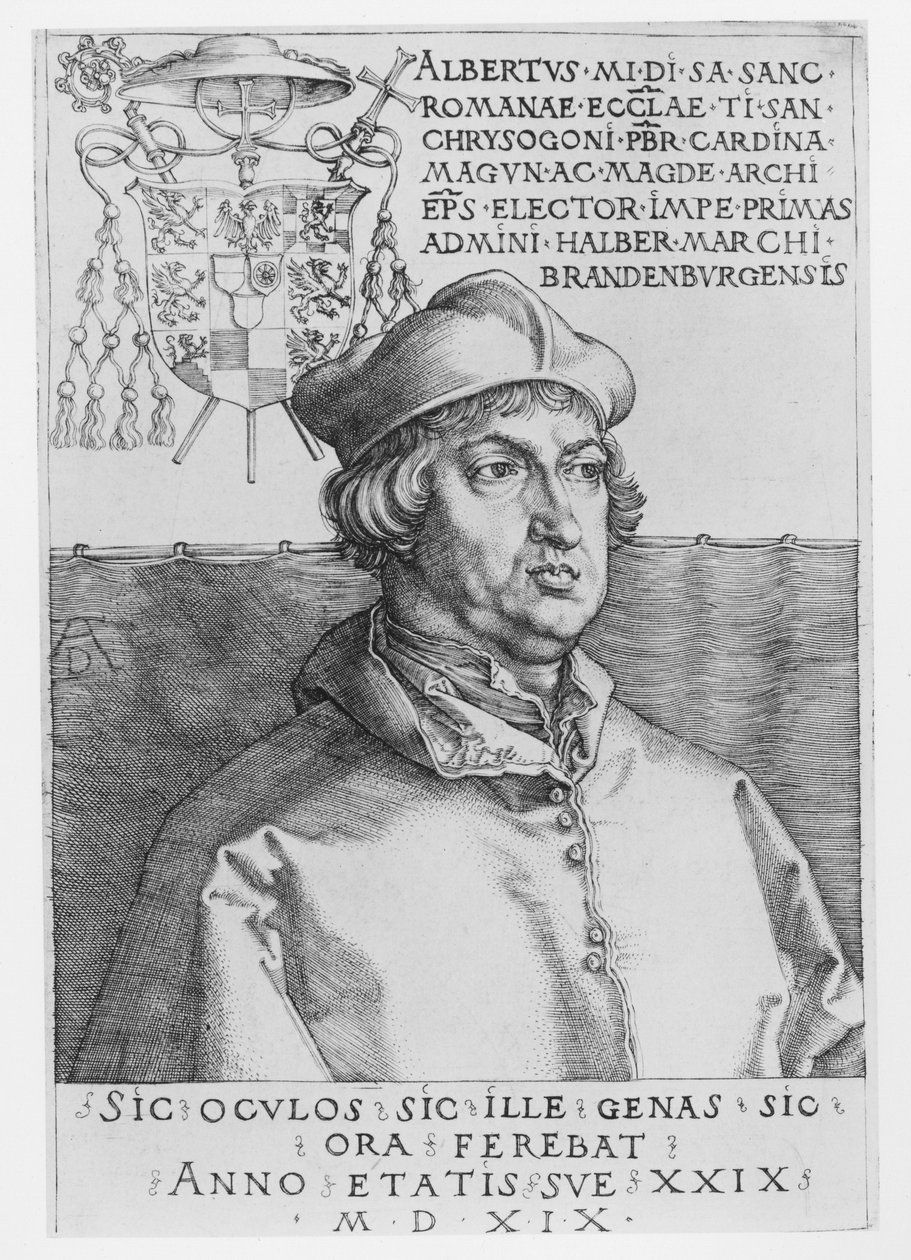 Kardinaal Albrecht van Brandenburg door Albrecht Dürer