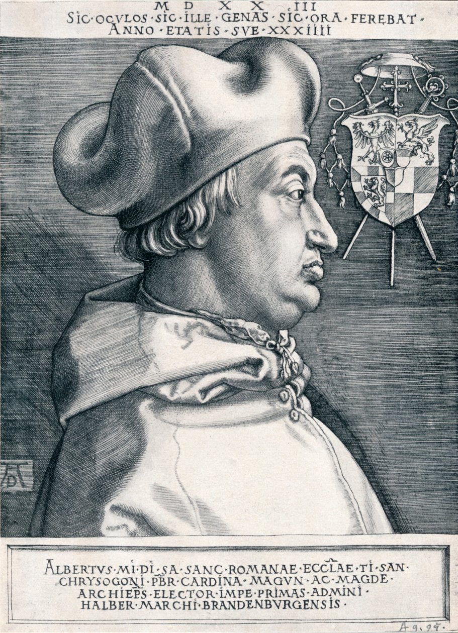 Kardinaal Albrecht van Brandenburg De Grote Kardinaal, 1523 1906 door Albrecht Dürer