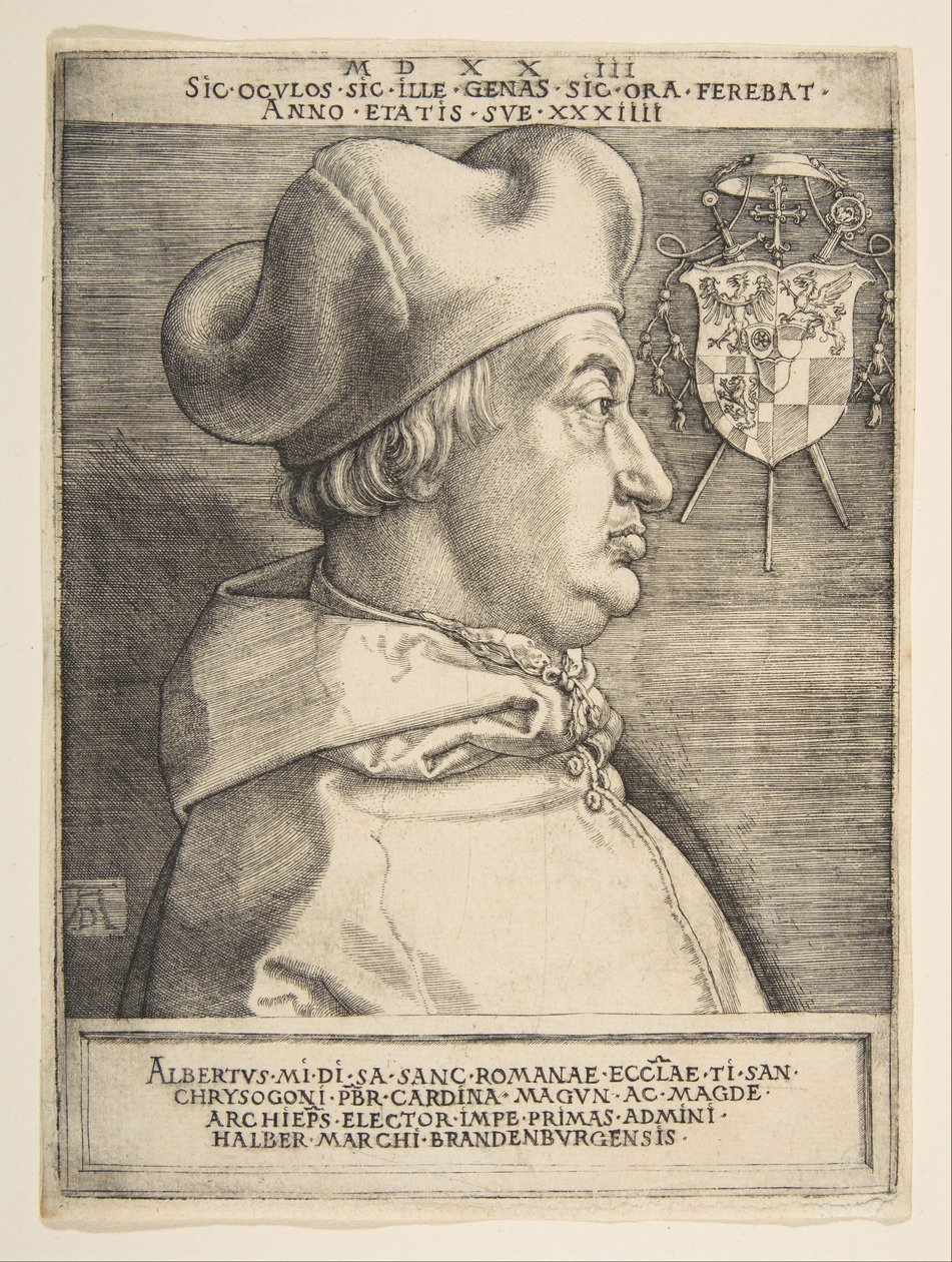 Kardinaal Albrecht van Brandenburg door Albrecht Dürer
