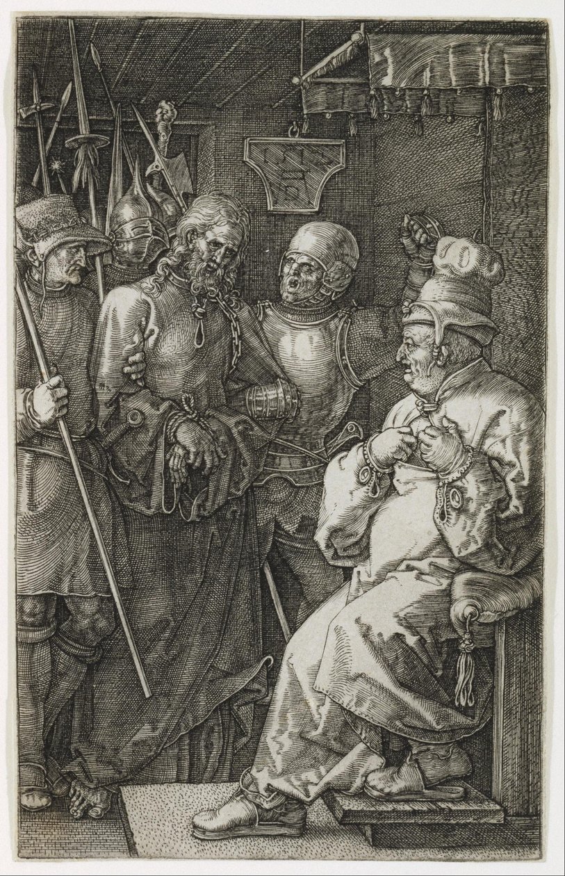 Christus voor Kajafas door Albrecht Dürer
