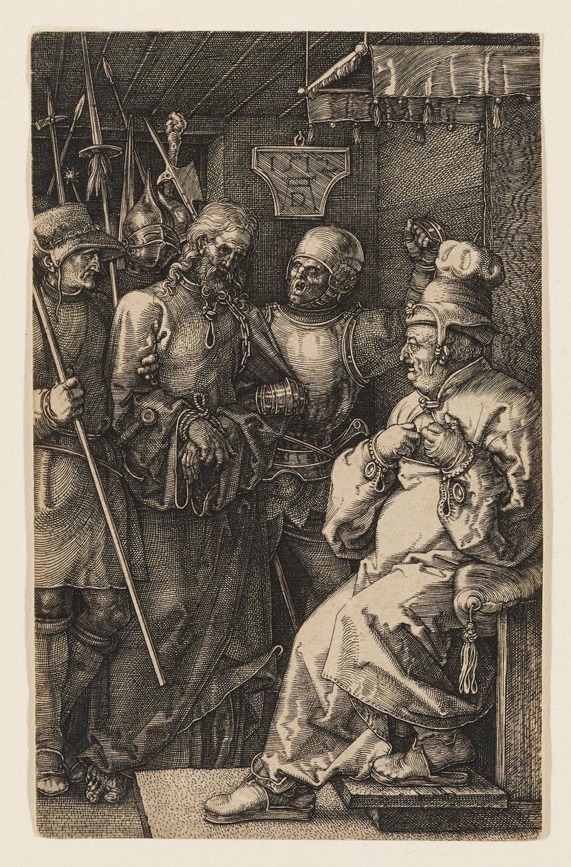 Christus voor Kajafas door Albrecht Dürer