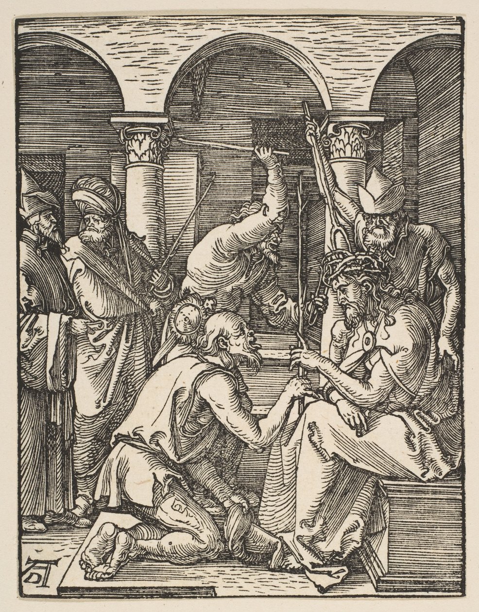 Christus gekroond met doornen, uit „De kleine passie“ door Albrecht Dürer