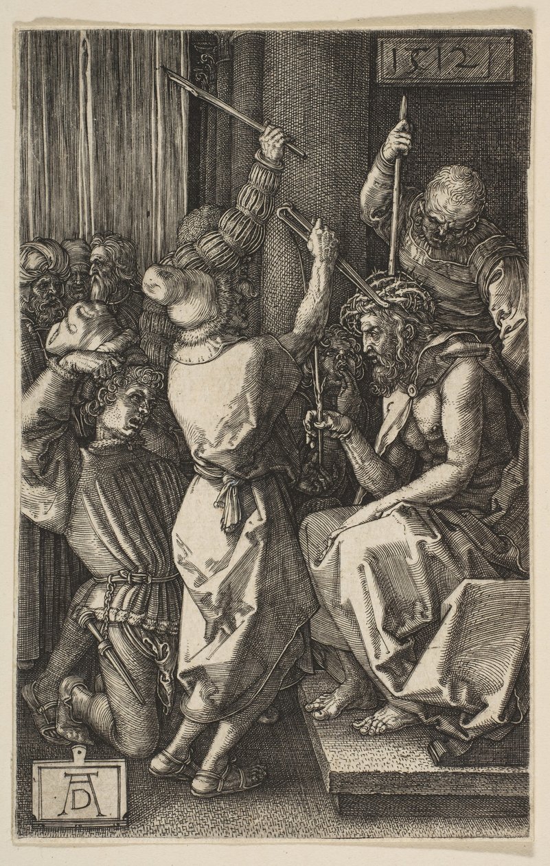 Christus Gekroond met Doornen, uit de Gegraveerde Passie door Albrecht Dürer