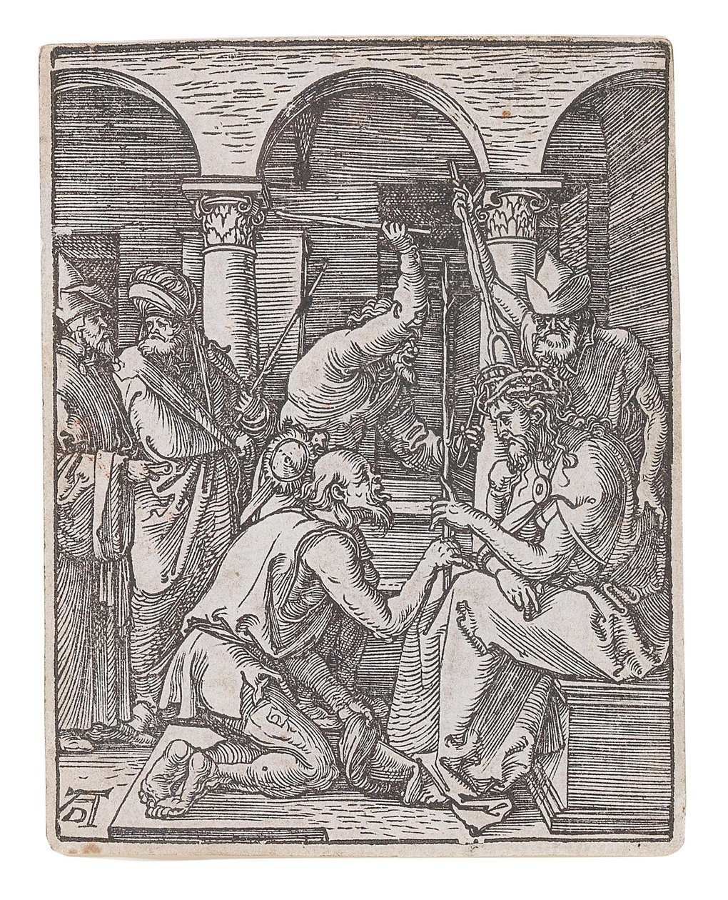 Christus gekroond met doornen, uit de serie De Kleine Passie, ca. 1509-1511 door Albrecht Dürer