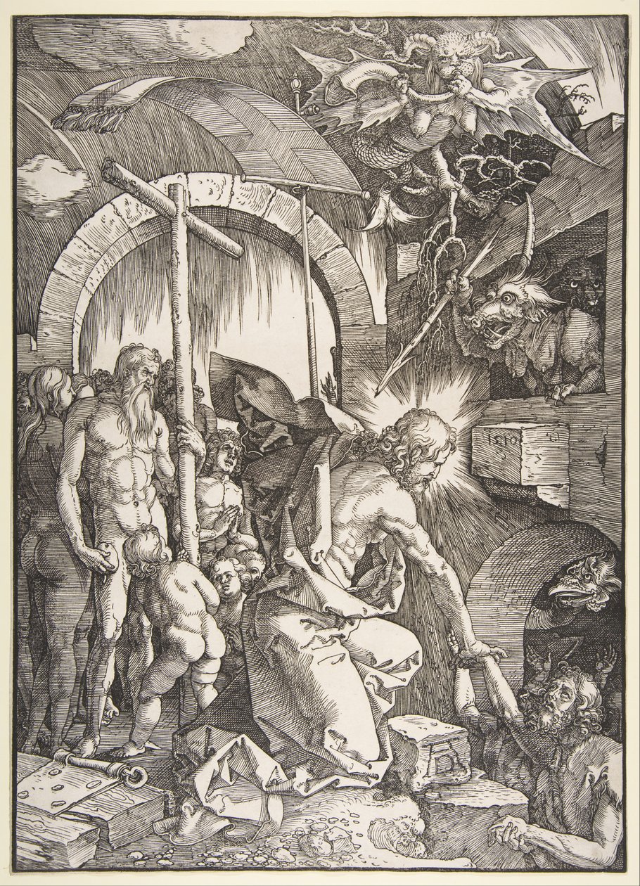 Christus daalt af in de hel door Albrecht Dürer