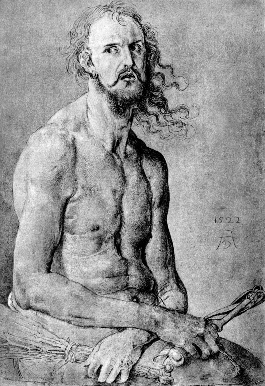 Christus, Man van Smarten, met de gelaatstrekken van Dürer, 1522, 1936 door Albrecht Dürer