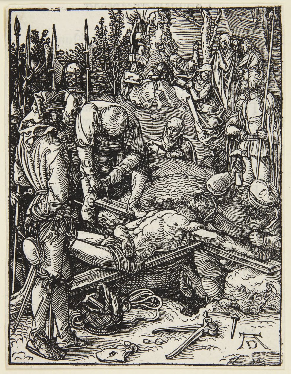 Christus aan het kruis genageld door Albrecht Dürer